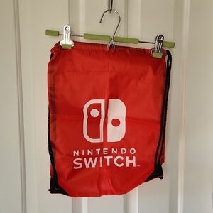 Nintendo Switch Red Drawstring Bag